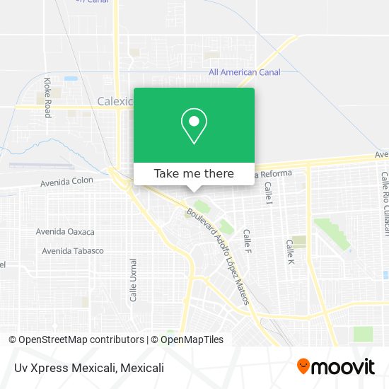 Uv Xpress Mexicali map