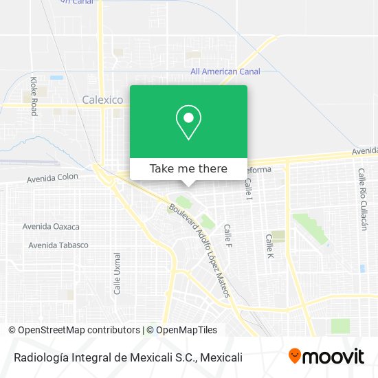 Mapa de Radiología Integral de Mexicali S.C.
