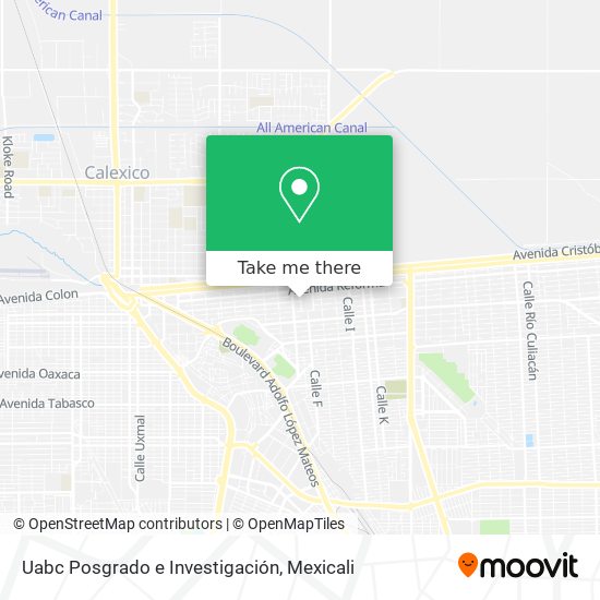 Uabc Posgrado e Investigación map