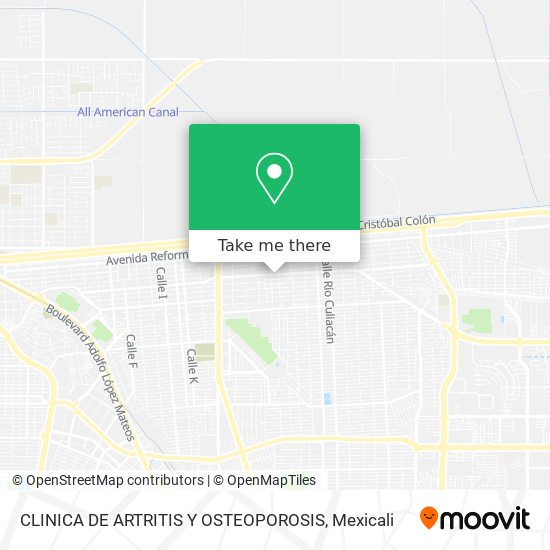 CLINICA DE ARTRITIS Y OSTEOPOROSIS map