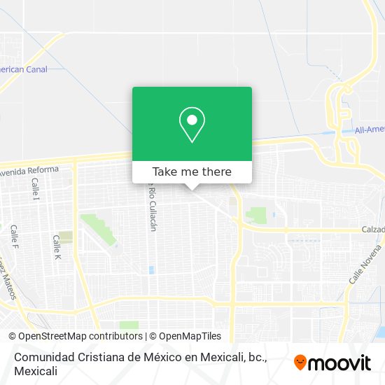 Comunidad Cristiana de México en Mexicali, bc. map