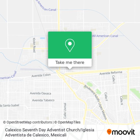 Calexico Seventh Day Adventist Church / Iglesia Adventista de Calexico map