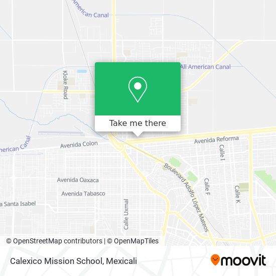 Calexico Mission School map