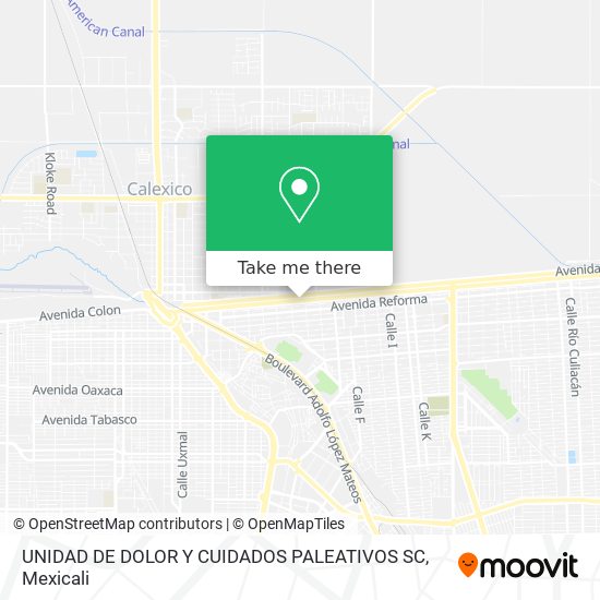 Mapa de UNIDAD DE DOLOR Y CUIDADOS PALEATIVOS SC