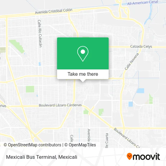 Mexicali Bus Terminal map