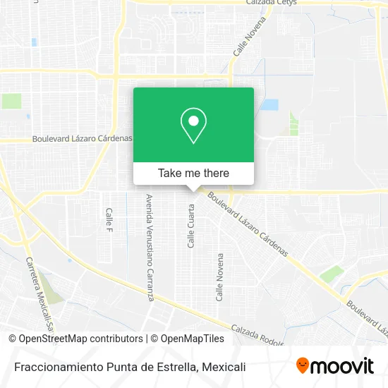 Fraccionamiento Punta de Estrella map