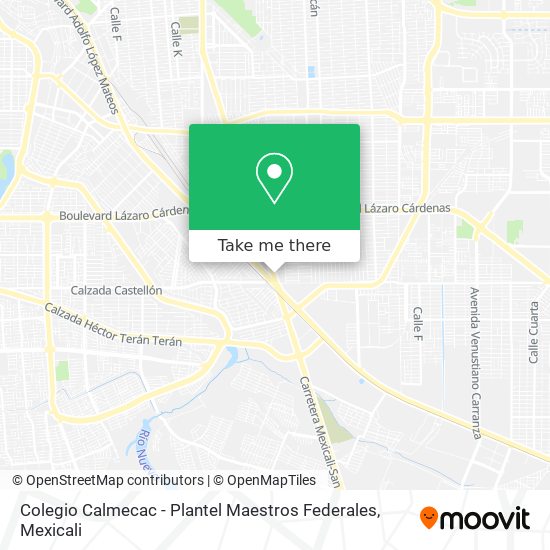 Colegio Calmecac - Plantel Maestros Federales map