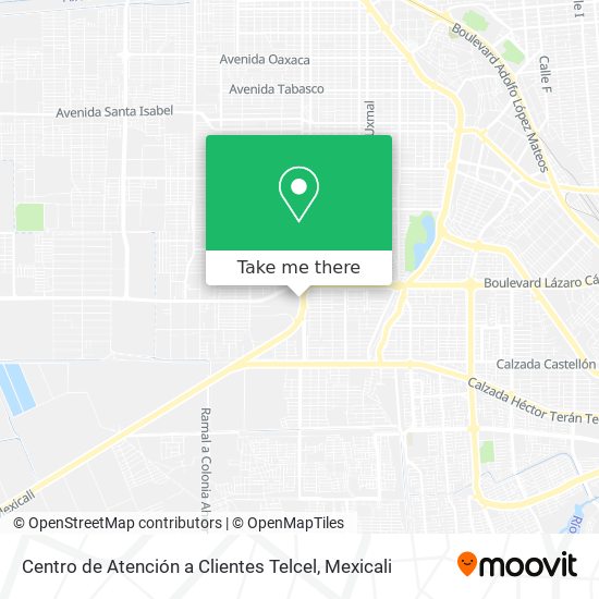 Centro de Atención a Clientes Telcel map