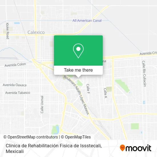 Mapa de Clínica de Rehabilitación Fisica de Issstecali