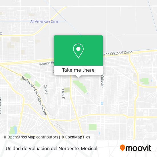 Unidad de Valuacion del Noroeste map