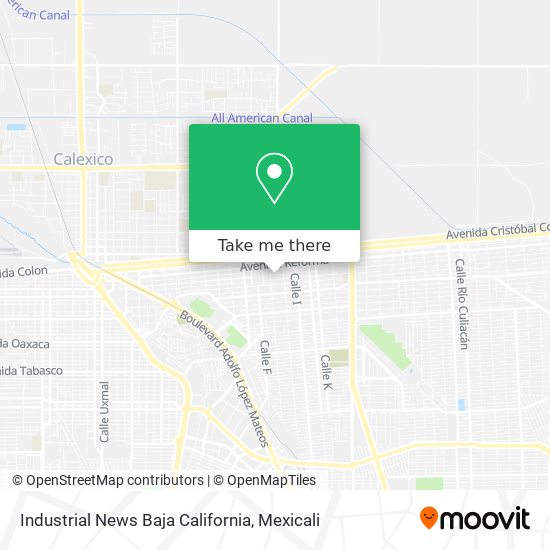 Mapa de Industrial News Baja California