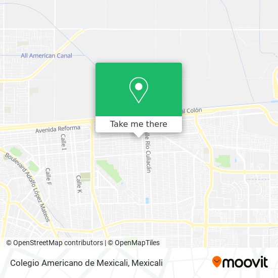 Mapa de Colegio Americano de Mexicali