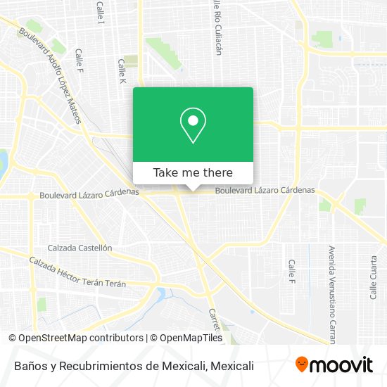 Mapa de Baños y Recubrimientos de Mexicali
