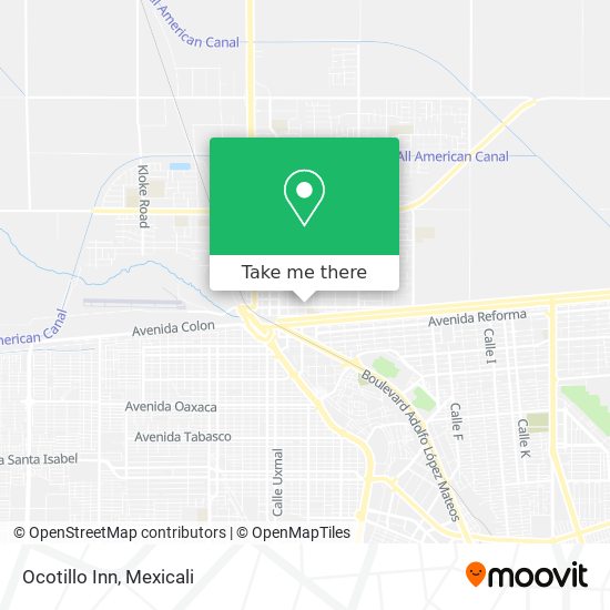 Ocotillo Inn map