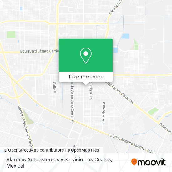 Mapa de Alarmas Autoestereos y Servicio Los Cuates