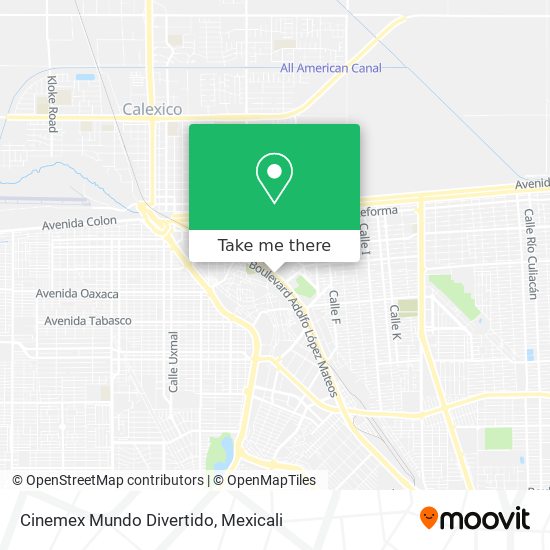 Cinemex Mundo Divertido map