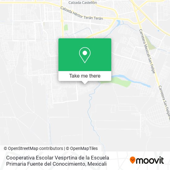 Cooperativa Escolar Vesprtina de la Escuela Primaria Fuente del Conocimiento map