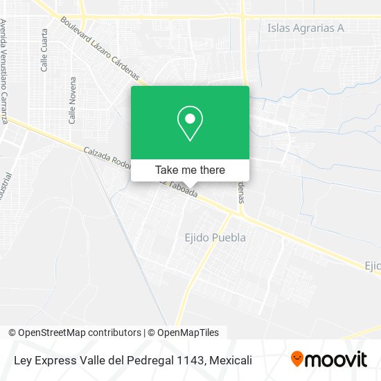 Ley Express Valle del Pedregal 1143 map