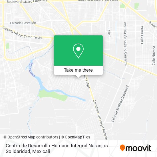 Mapa de Centro de Desarrollo Humano Integral Naranjos Solidaridad