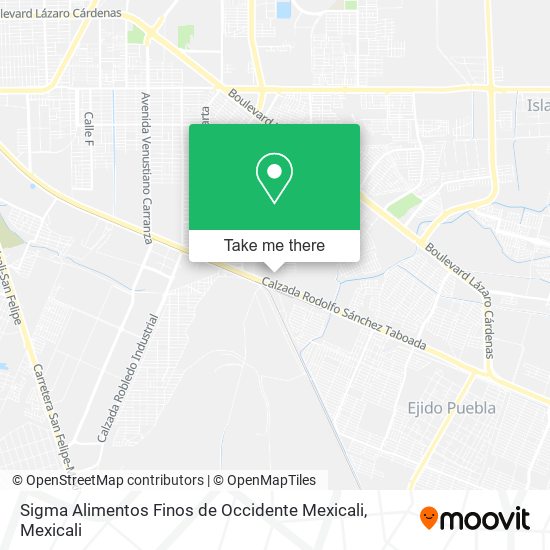 Sigma Alimentos Finos de Occidente Mexicali map