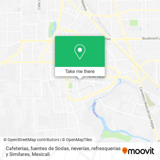 Cafeterías, fuentes de Sodas, neverías, refresquerías y Similares map