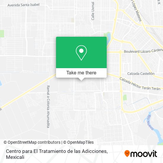 Mapa de Centro para El Tratamiento de las Adicciones