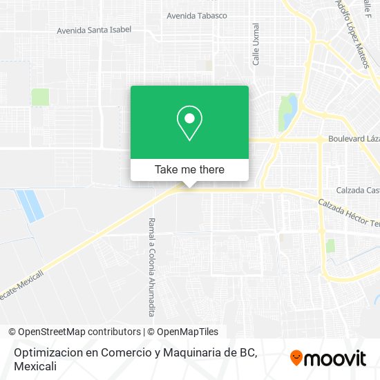 Optimizacion en Comercio y Maquinaria de BC map