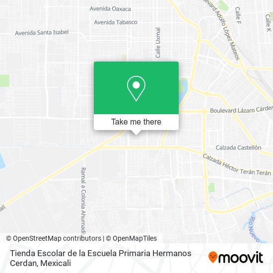 Mapa de Tienda Escolar de la Escuela Primaria Hermanos Cerdan