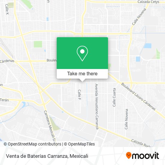 Venta de Baterías Carranza map