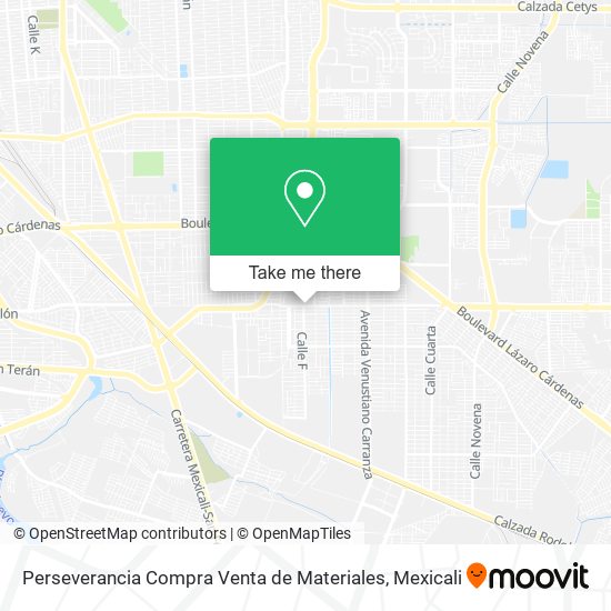 Perseverancia Compra Venta de Materiales map