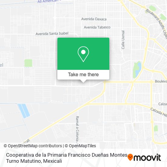 Mapa de Cooperativa de la Primaria Francisco Dueñas Montes Turno Matutino