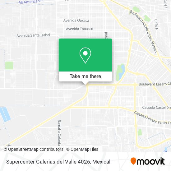 Supercenter Galerias del Valle 4026 map