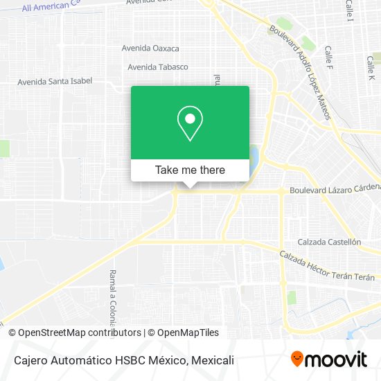 Cajero Automático HSBC México map