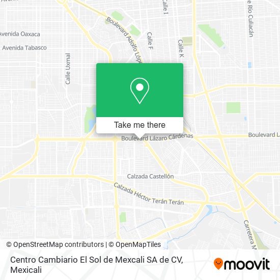 Mapa de Centro Cambiario El Sol de Mexcali SA de CV