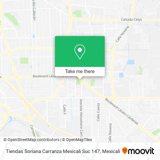 Tiendas Soriana Carranza Mexicali Suc 147 map