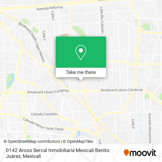 Mapa de 0142 Arcos Sercal Inmobiliaria Mexicali Benito Juárez