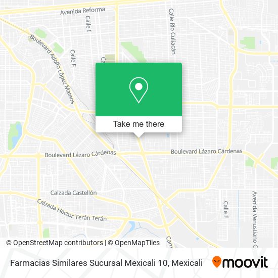 Mapa de Farmacias Similares Sucursal Mexicali 10