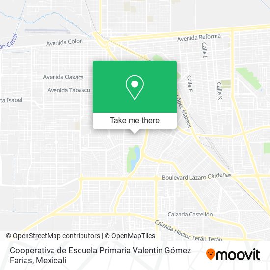 Cooperativa de Escuela Primaria Valentin Gómez Farias map