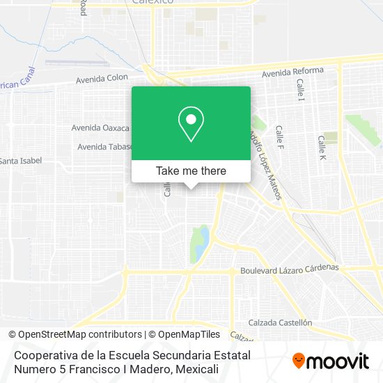 Mapa de Cooperativa de la Escuela Secundaria Estatal Numero 5 Francisco I Madero