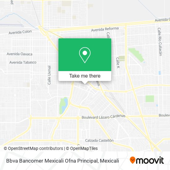 Mapa de Bbva Bancomer Mexicali Ofna Principal