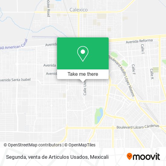 Segunda, venta de Articulos Usados map