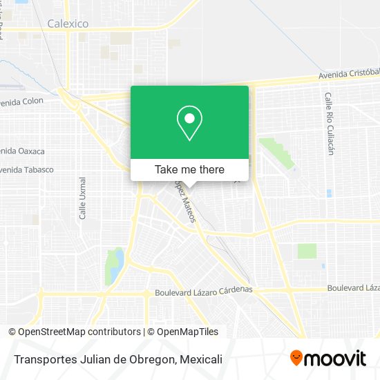 Mapa de Transportes Julian de Obregon