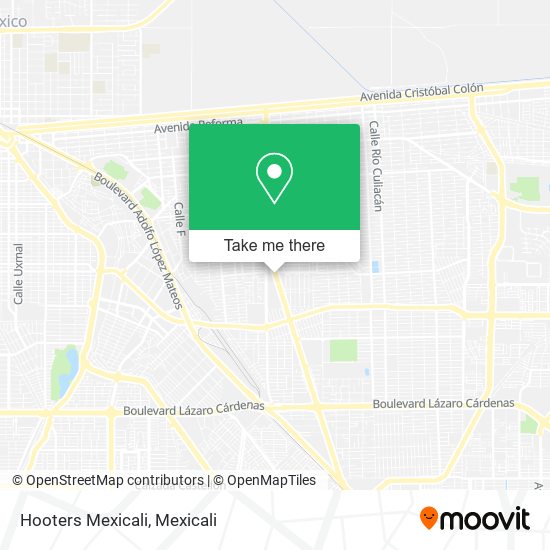 Mapa de Hooters Mexicali