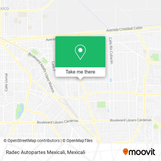 Radec Autopartes Mexicali map