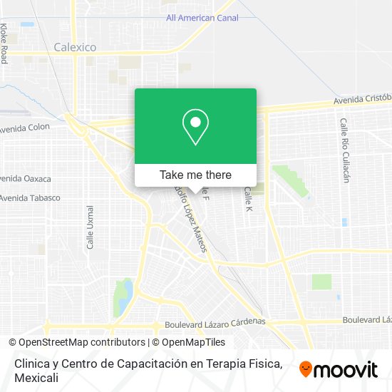 Mapa de Clinica y Centro de Capacitación en Terapia Fisica