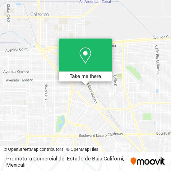 Promotora Comercial del Estado de Baja Californi map