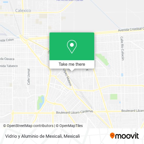 Mapa de Vidrio y Aluminio de Mexicali