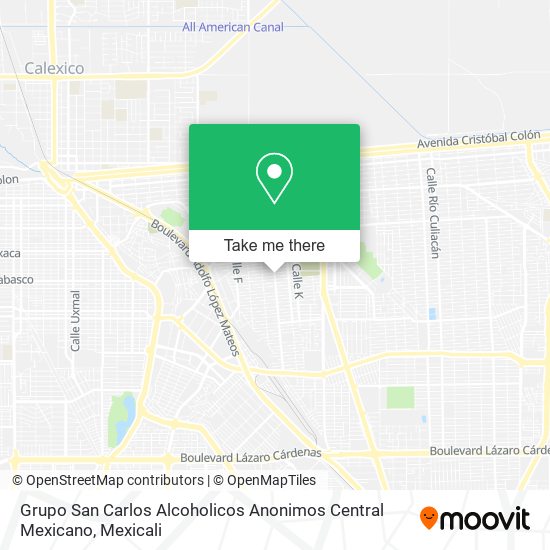 Grupo San Carlos Alcoholicos Anonimos Central Mexicano map