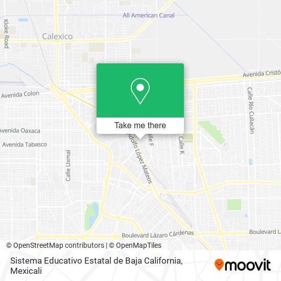 Sistema Educativo Estatal de Baja California map