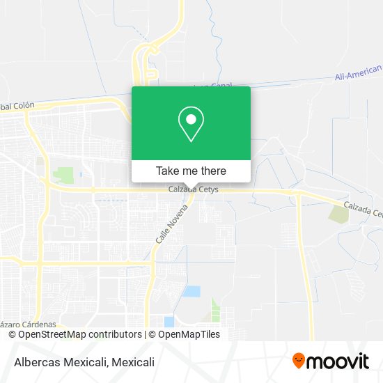 Albercas Mexicali map